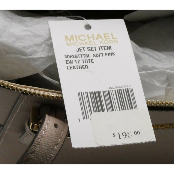 New Michael Kors Jet Set East/West Saffiano Leather Tote $198.00 - Picture 9 of 9